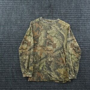 Whitewater Outdoors Camo Long Sleeve Tee Mens XL Green Advantage Timber Vintage